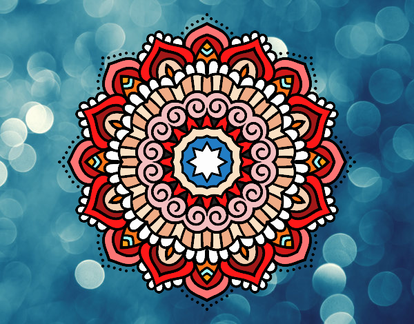 Mandala estrella decorada