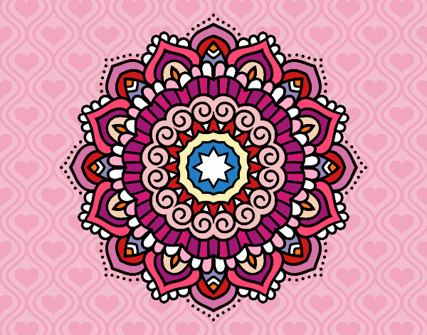 Mandala estrella decorada