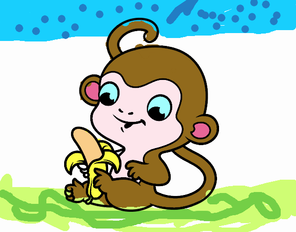 Monito con plátano