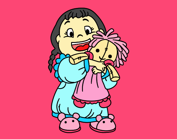 Niña con su muñeca