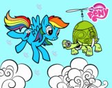 Rainbow Dash y la tortuga tanque