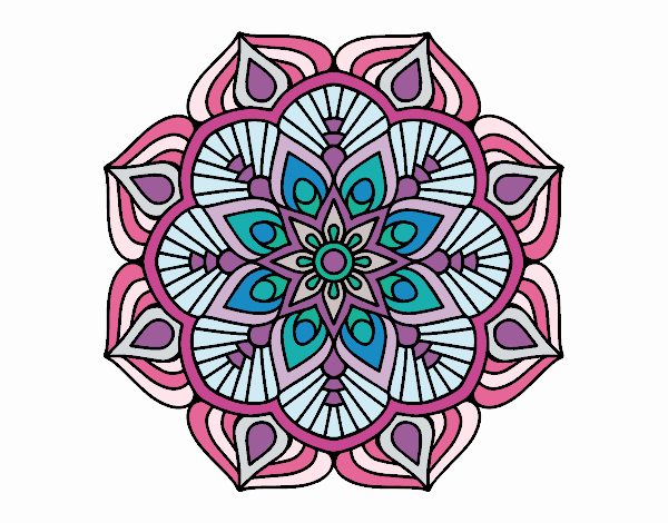 Un mandala de flor oriental