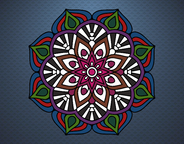 Un mandala de flor oriental