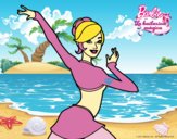 Barbie en postura de ballet