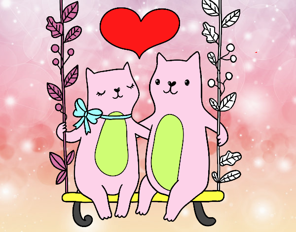 Gatitos enamorados