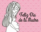 Mamá embarazada en el día de la madre