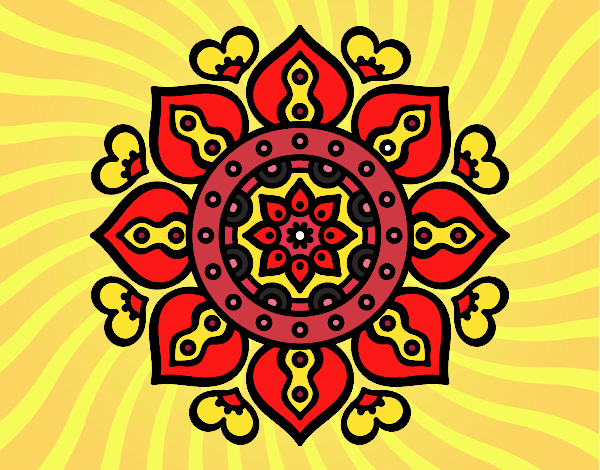 Mandala corazones árabes