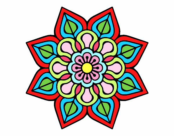 Mandala de flor sencilla