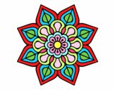 Mandala de flor sencilla