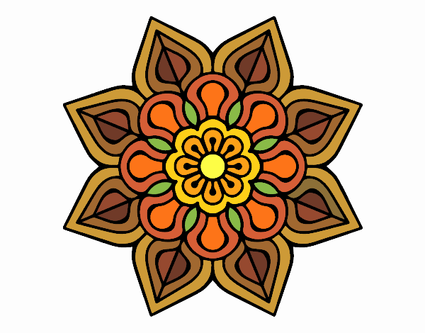 Mandala de flor sencilla