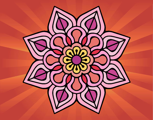 Mandala de flor sencilla