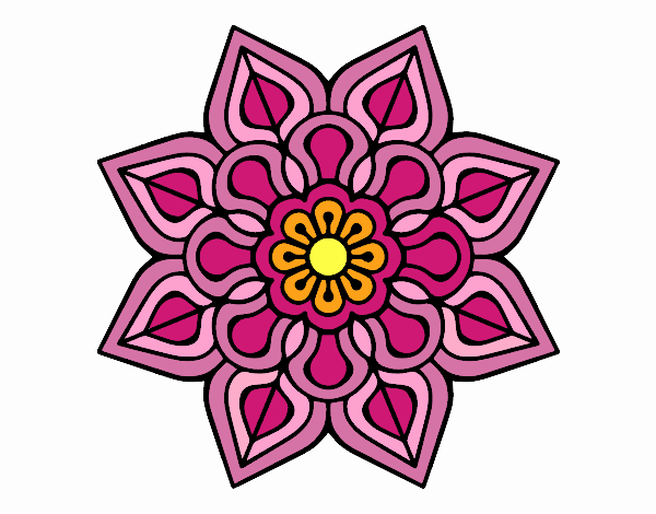 Mandala de flor sencilla