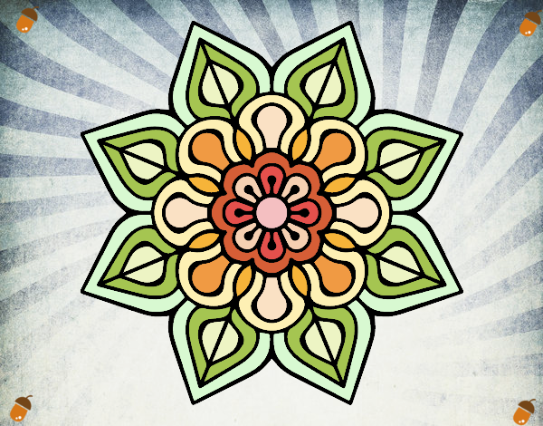 Mandala de flor sencilla