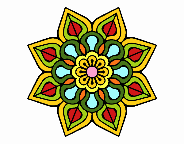 Mandala de flor sencilla