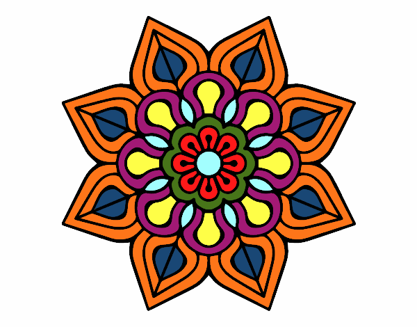 Mandala de flor sencilla