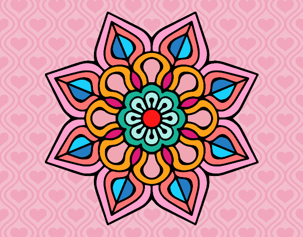 Mandala de flor sencilla