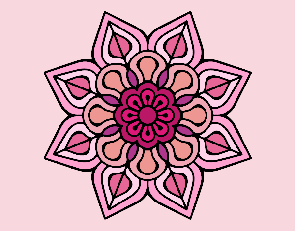 Mandala de flor sencilla