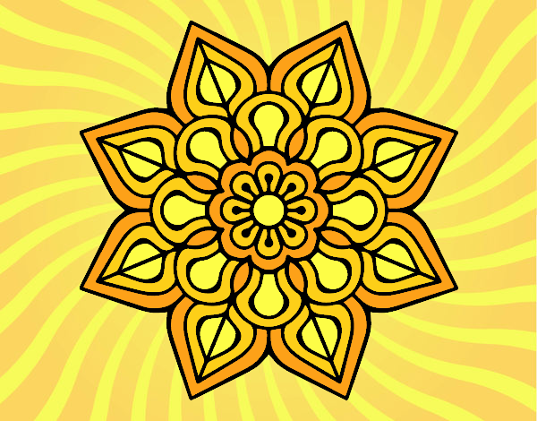 Mandala de flor sencilla