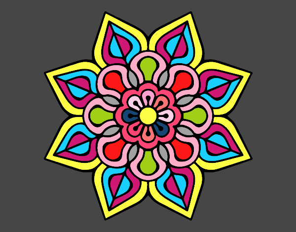 Mandala de flor sencilla