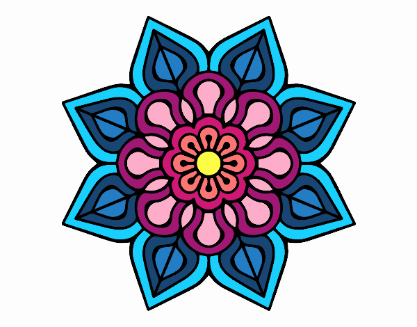 Mandala de flor sencilla