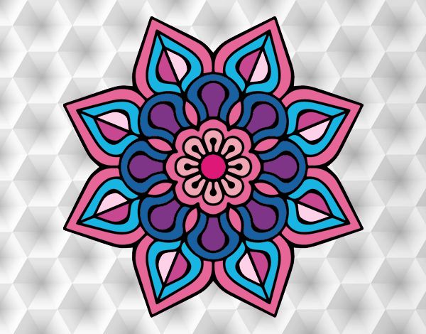 Mandala de flor sencilla