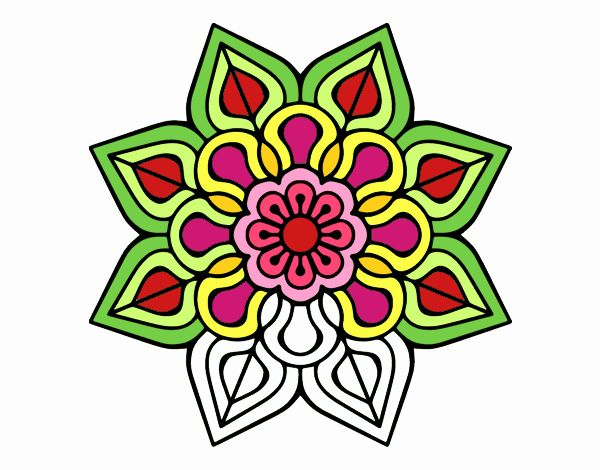 Mandala de flor sencilla