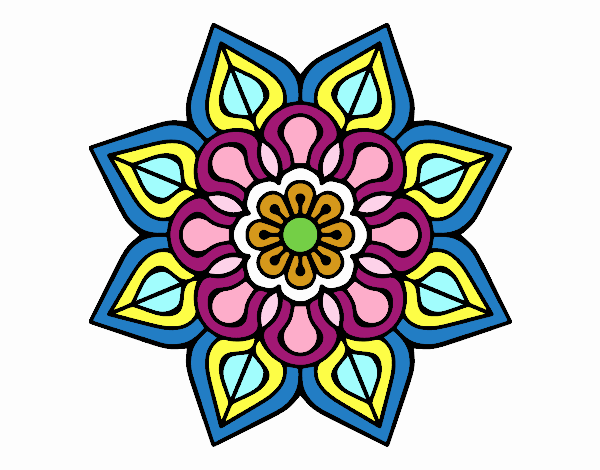 Mandala de flor sencilla