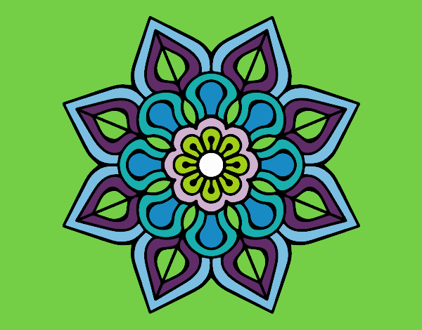 Mandala de flor sencilla