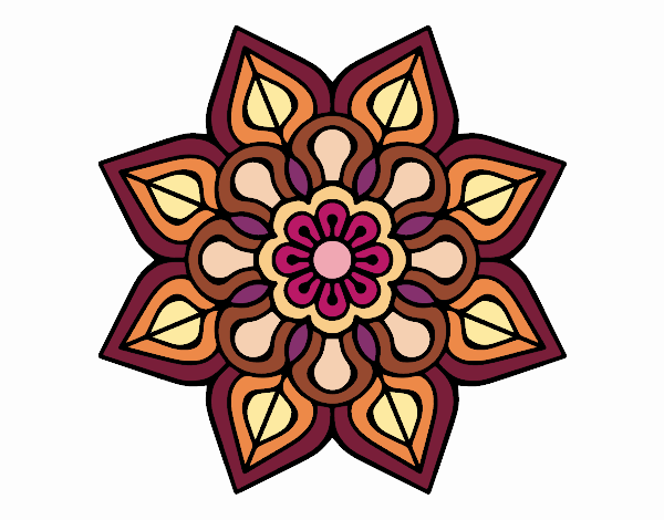 Mandala de flor sencilla