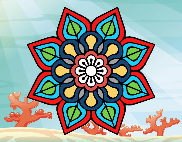 Mandala de flor sencilla