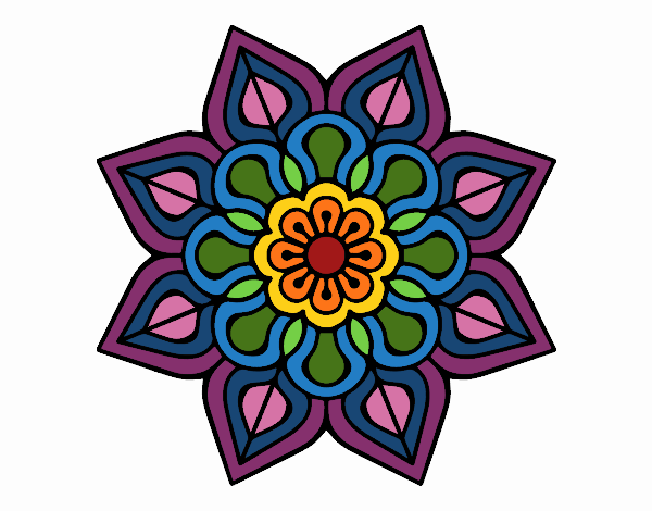 Mandala de flor sencilla