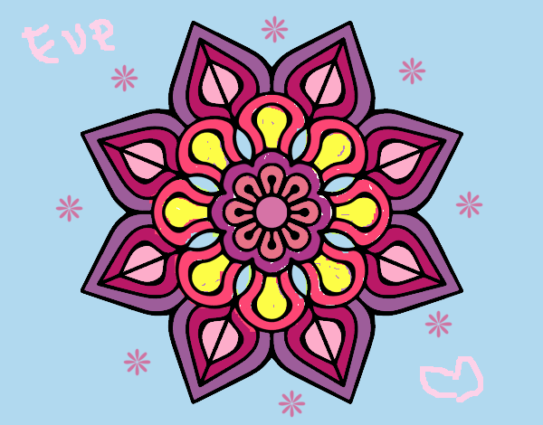 Mandala de flor sencilla