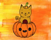 Un gatito de Halloween