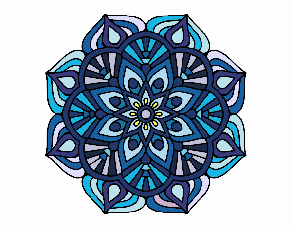 Un mandala de flor oriental