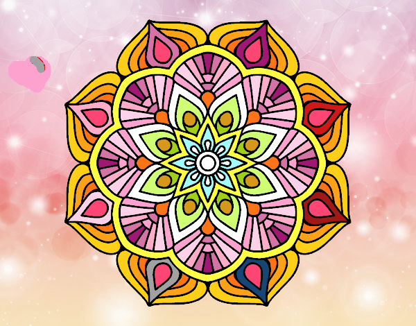 Un mandala de flor oriental