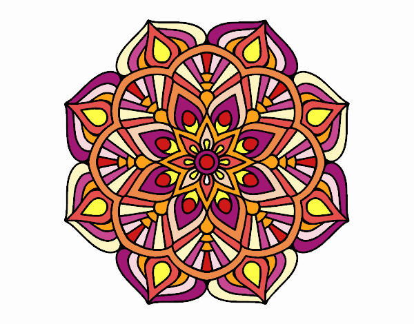 Un mandala de flor oriental