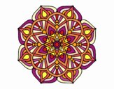 Un mandala de flor oriental