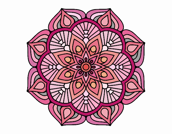 Un mandala de flor oriental