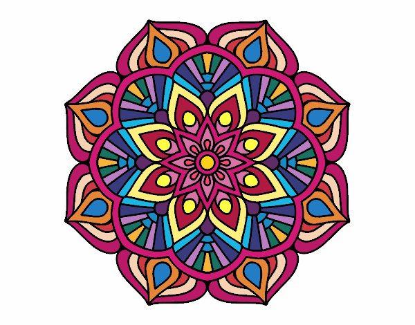 Un mandala de flor oriental