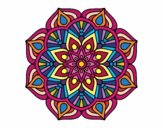 Un mandala de flor oriental