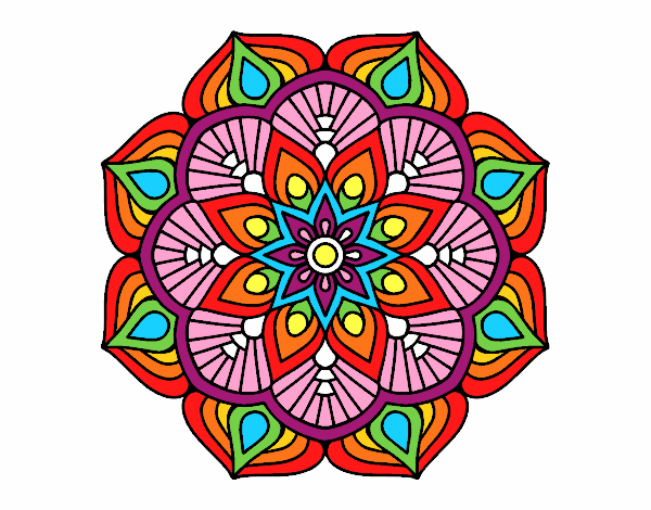 Un mandala de flor oriental