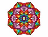 Un mandala de flor oriental