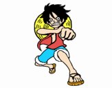 Luffy golpeando