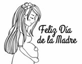 Mamá embarazada en el día de la madre