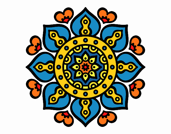 Mandala corazones árabes