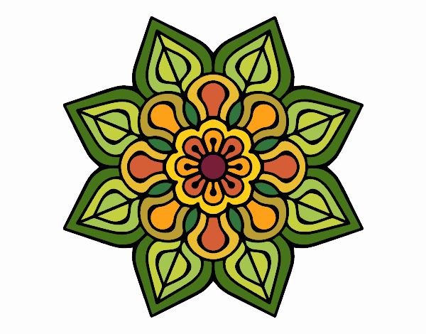 Mandala de flor sencilla