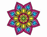 Mandala de flor sencilla