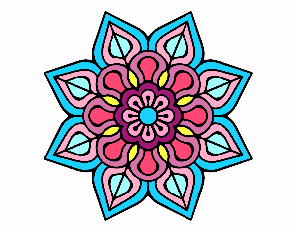 Mandala de flor sencilla