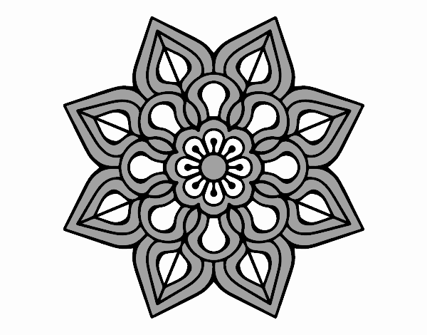 Mandala de flor sencilla