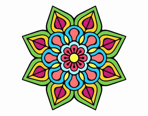 Mandala de flor sencilla